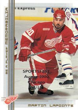 2000-01 Be a Player Memorabilia - Chicago Sportsfest Gold #361 Martin Lapointe Front
