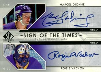 2006-07 SP Authentic - Sign of the Times Dual Autographs #ST-DV Marcel Dionne / Rogie Vachon Front