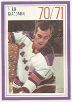 1970-71 Esso Power Players #NNO Ed Giacomin Front