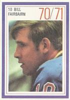 1970-71 Esso Power Players #NNO Bill Fairbairn Front