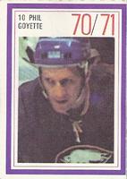 1970-71 Esso Power Players #NNO Phil Goyette Front
