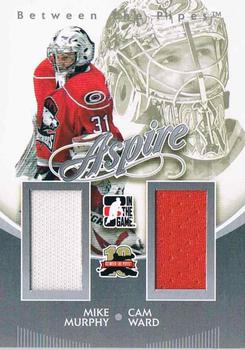 2011-12 In The Game Between The Pipes - Aspire Silver #AS-06 Mike Murphy / Cam Ward Front