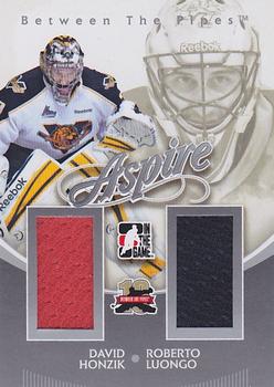 2011-12 In The Game Between The Pipes - Aspire Silver #AS-21 David Honzik / Roberto Luongo Front