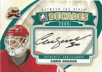 2011-12 In The Game Between The Pipes - Authentic Goaliegraph #A-CO Chris Osgood Front