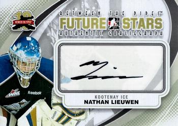 2011-12 In The Game Between The Pipes - Authentic Goaliegraph #A-NL Nathan Lieuwen Front