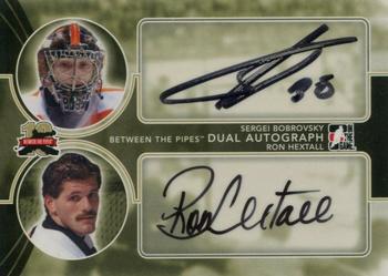 2011-12 In The Game Between The Pipes - Dual Autographs #DA-SBRH Sergei Bobrovsky / Ron Hextall Front
