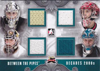 2011-12 In The Game Between The Pipes - Decades Silver #D-11 Marc-Andre Fleury / Cam Ward / Jean-Sebastien Giguere / Evgeni Nabokov Front