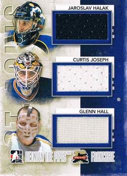 2011-12 In The Game Between The Pipes - Franchise Silver #F-15 Jaroslav Halak / Curtis Joseph / Glenn Hall Front