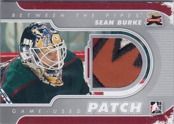 2011-12 In The Game Between The Pipes - Game Used Patch Silver #M-34 Sean Burke Front