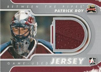 2011-12 In The Game Between The Pipes - Game Used Jersey Silver #M-23 Patrick Roy Front