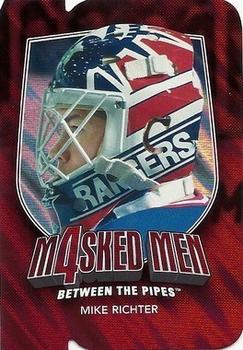 2011-12 In The Game Between The Pipes - Masked Men IV Ruby Die Cuts #MM-38 Mike Richter Front