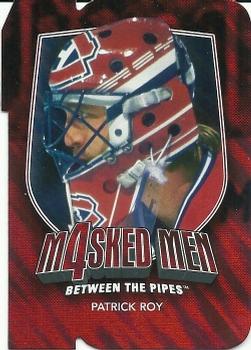 2011-12 In The Game Between The Pipes - Masked Men IV Ruby Die Cuts #MM-40 Patrick Roy Front