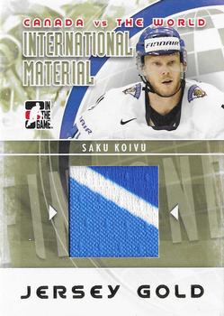 2011-12 In The Game Canada vs. The World - International Materials Gold #IMM-22 Saku Koivu Front