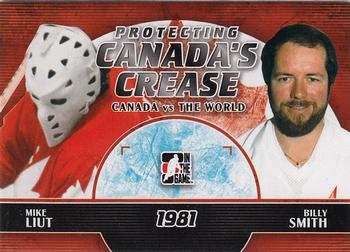 2011-12 In The Game Canada vs. The World - Protecting Canada's Crease #PCC-01 Mike Liut / Billy Smith Front