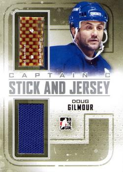 2011-12 In The Game Captain-C - Stick and Jersey Silver #SJ-07 Doug Gilmour Front