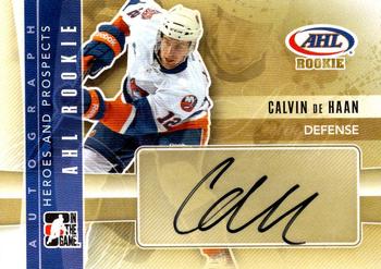 2011-12 In The Game Heroes and Prospects - Autographs #A-CD Calvin de Haan Front
