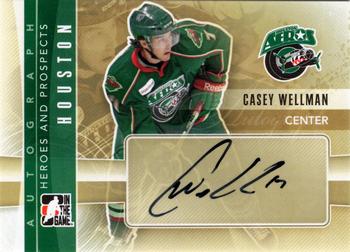 2011-12 In The Game Heroes and Prospects - Autographs #A-CW Casey Wellman Front