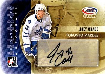2011-12 In The Game Heroes and Prospects - Autographs #A-JC Joey Crabb Front