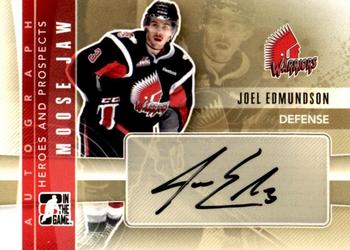 2011-12 In The Game Heroes and Prospects - Autographs #A-JE Joel Edmundson Front