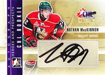 2011-12 In The Game Heroes and Prospects - Autographs #A-NM Nathan MacKinnon Front