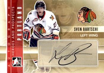 2011-12 In The Game Heroes and Prospects - Autographs #A-SB Sven Baertschi Front
