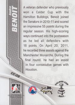 2011-12 In The Game Heroes and Prospects - Calder Cup Champions #CC-09 Andre Benoit Back