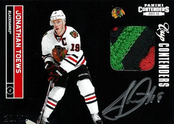 2011-12 Panini Contenders - Signature Patch #108 Jonathan Toews Front