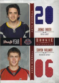 2011-12 Panini Rookie Anthology - Draft Year Combo Jerseys #34 Jhonas Enroth / Semyon Varlamov Front