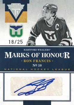 2011-12 Panini Titanium - Marks of Honour Autographs #5 Ron Francis Front