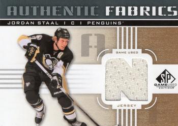 2011-12 SP Game Used - Authentic Fabrics Gold #AF-ST Jordan Staal Front