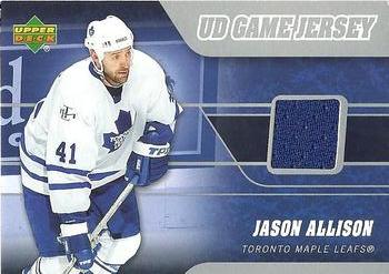 2006-07 Upper Deck - Game Jerseys #J-AL Jason Allison Front