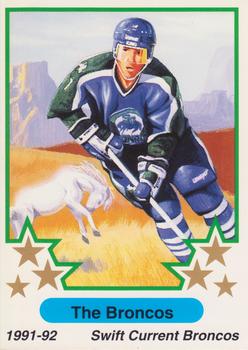 1991-92 7th Inning Sketch WHL - Teams #W8 Swift Current Broncos Front