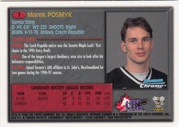 1998 Bowman Chrome CHL #7 Marek Posmyk Back