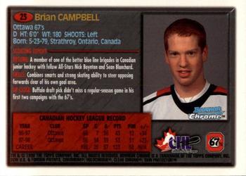 1998 Bowman Chrome CHL #23 Brian Campbell Back