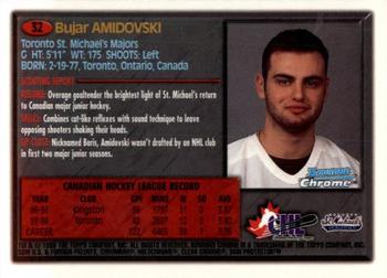 1998 Bowman Chrome CHL #32 Bujar Amidovski Back