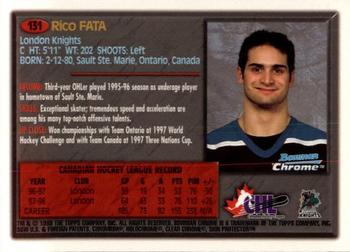 1998 Bowman Chrome CHL #131 Rico Fata Back