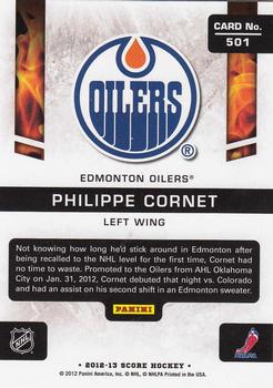2012-13 Score #501 Philippe Cornet Back