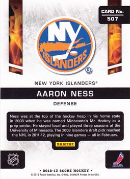 2012-13 Score #507 Aaron Ness Back