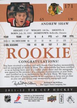 2011-12 Upper Deck The Cup #171 Andrew Shaw Back