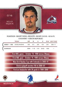 2002-03 Be a Player First Edition - Chicago 2002 23rd National #016 Milan Hejduk Back