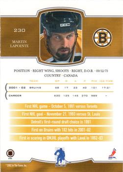 2002-03 Be a Player First Edition - Chicago 2002 23rd National #230 Martin Lapointe Back
