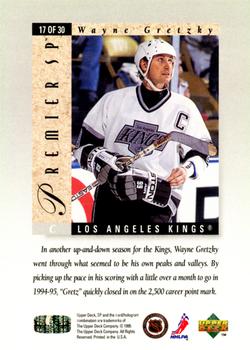 1994-95 SP - Premier SP #17 Wayne Gretzky Back
