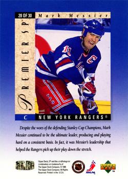 1994-95 SP - Premier SP #28 Mark Messier Back