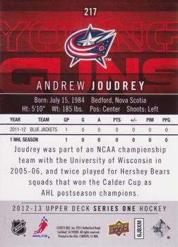 2012-13 Upper Deck #217 Andrew Joudrey Back