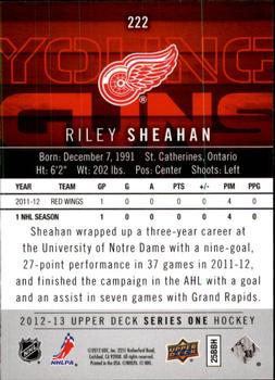 2012-13 Upper Deck #222 Riley Sheahan Back