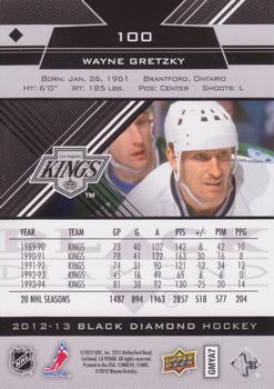 2012-13 Upper Deck Black Diamond #100 Wayne Gretzky Back