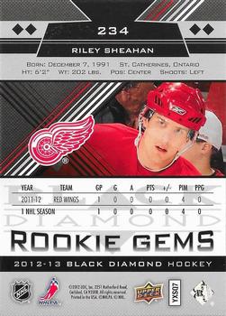 2012-13 Upper Deck Black Diamond #234 Riley Sheahan Back