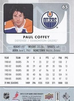 2012-13 SP Game Used #65 Paul Coffey Back