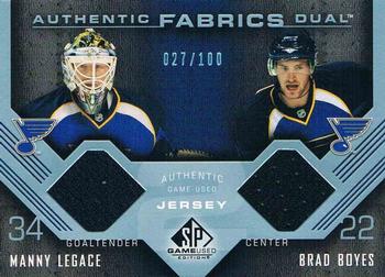 2007-08 SP Game Used - Authentic Fabrics Duals #AF2-SL Manny Legace / Brad Boyes Front