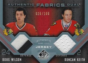 2007-08 SP Game Used - Authentic Fabrics Duals #AF2-WK Doug Wilson / Duncan Keith Front